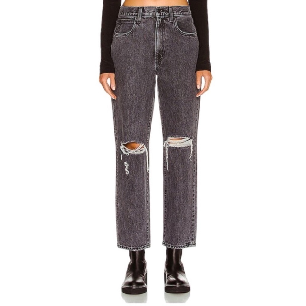 SLVRLAKE Dylan High Rise Straight Jeans Size 28 NWT Broken Promises Wash Evereve